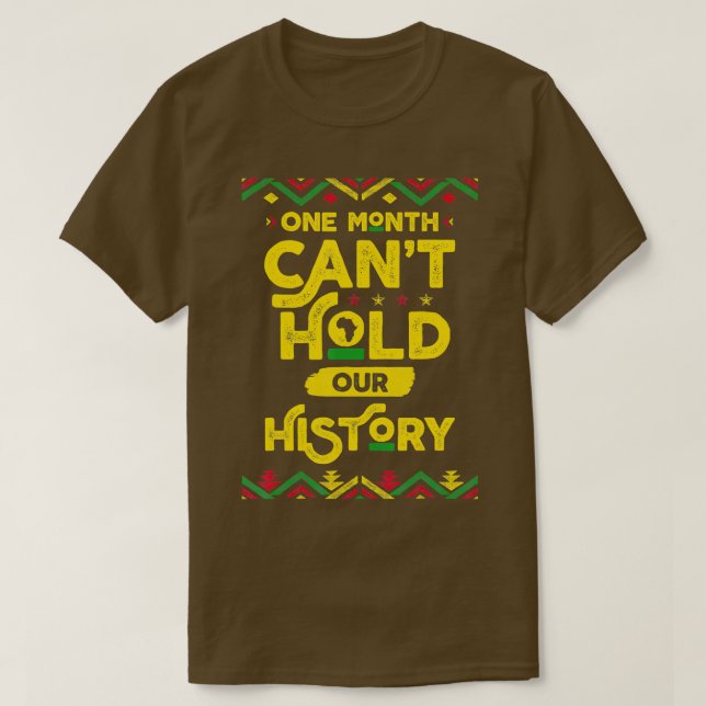 Camiseta Un mes no puede contener nuestra historia, el Blac (Diseño del anverso)