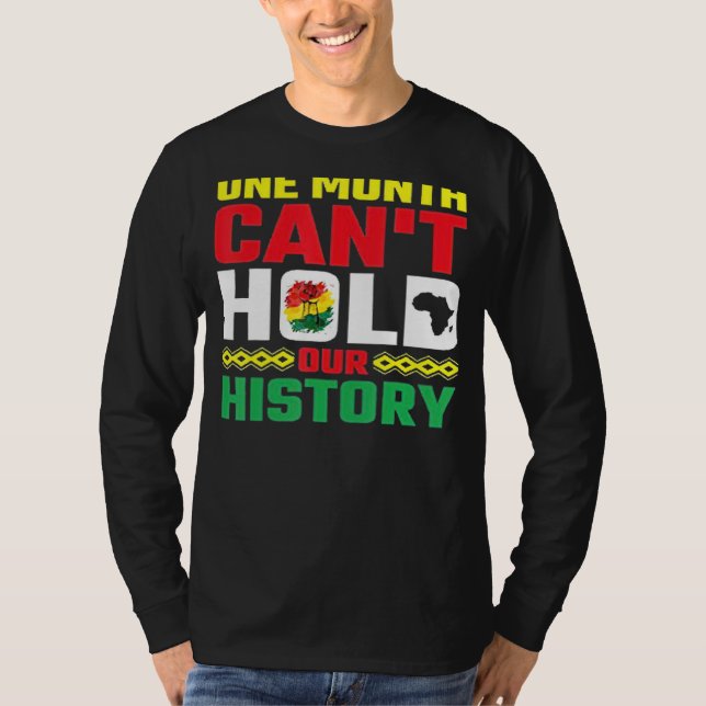 Camiseta Un Mes No Puede Contener Nuestra Historia Ropa Afr (Anverso)