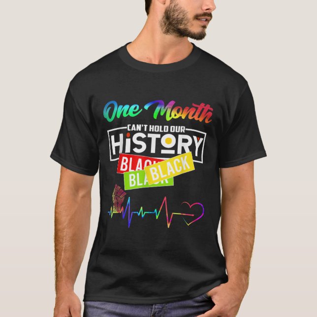 Camiseta Un mes no puede mantener nuestra historia negra en (Anverso)