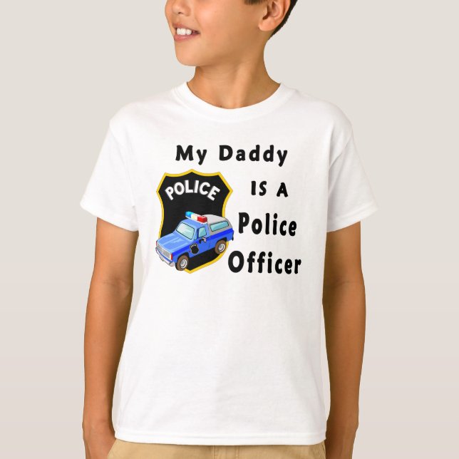 Camiseta Un mi papá es oficial de policía (Anverso)