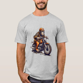Camiseta Un mono lindo conduciendo una motocicleta