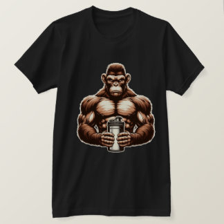 Camiseta Un mono muscular fuerte