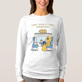 Camiseta Un monstruo adorable de un lector de trenes