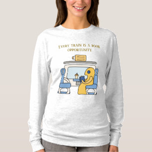 Camiseta Un monstruo adorable de un lector de trenes