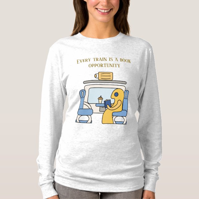 Camiseta Un monstruo adorable de un lector de trenes (Anverso)