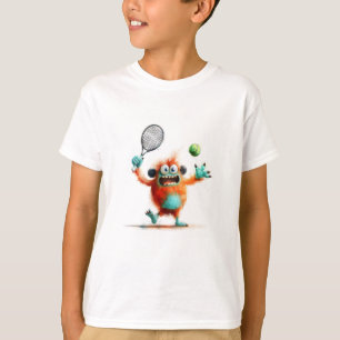 Camiseta Un monstruo lindo jugando al tenis