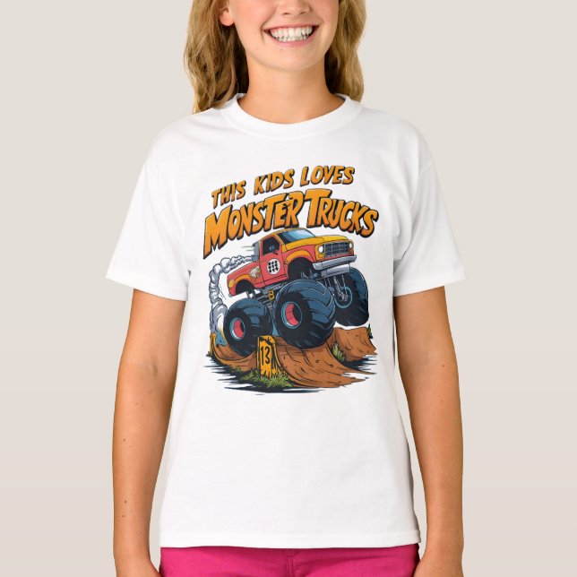 Camiseta Un monstruoso camión conquista la plataforma de ti (Anverso)