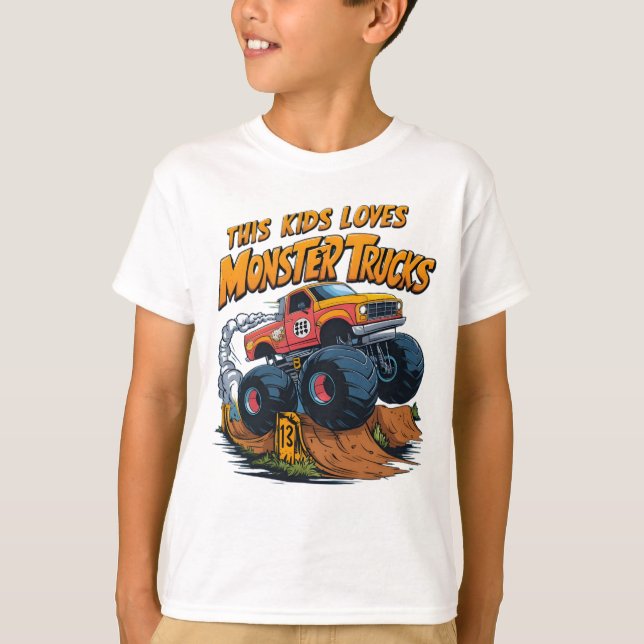 Camiseta Un monstruoso camión conquista la plataforma de ti (Anverso)