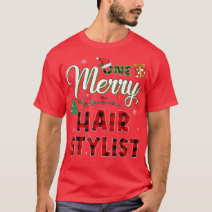 Camiseta Un moro hairstylista de Santa Hat navidad árbol di