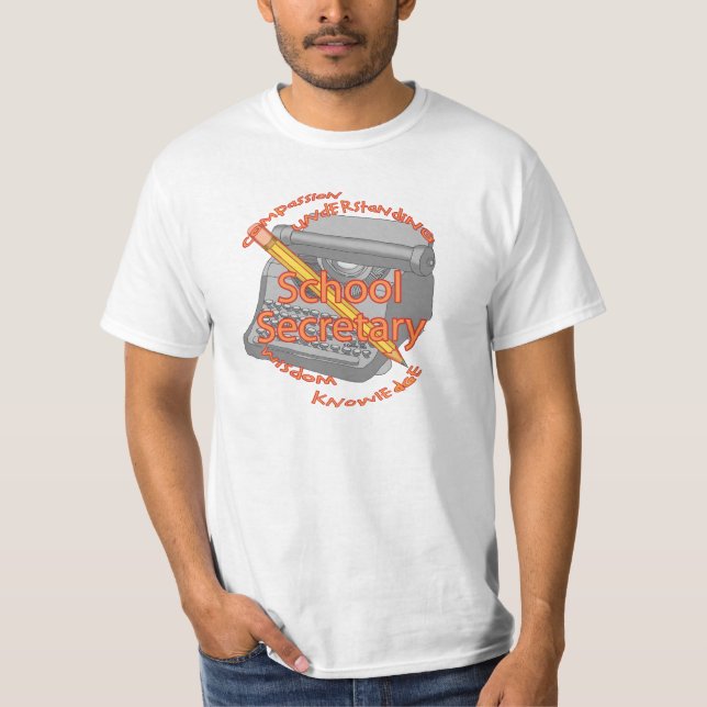 Camiseta Un motor de secretario de escuela (Anverso)