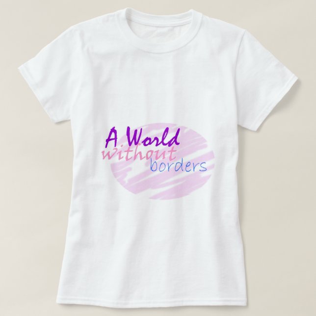 Camiseta Un mundo sin fronteras (Diseño del anverso)
