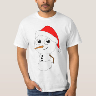 Camiseta un muñeco de nieve chibi   