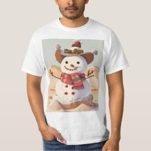 Camiseta Un muñeco de nieve en medio del desierto, solo, sm