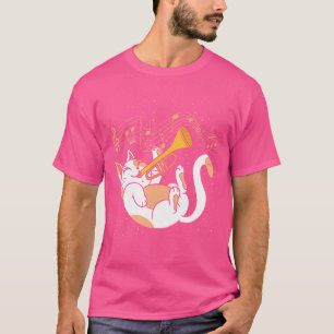 Camiseta Un músico de un gato trotamundos con un amante de