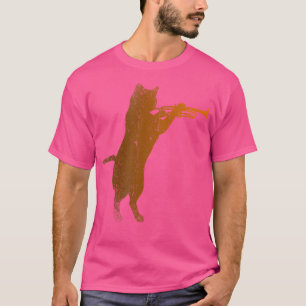 Camiseta Un músico de un gato trotamundos con un amante de