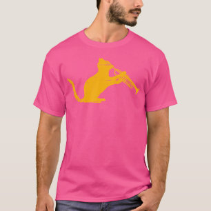 Camiseta Un músico de un gato trotamundos con un amante de