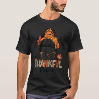 Camiseta Un Nana Messy Bun Fall Otoño Thanksgivi