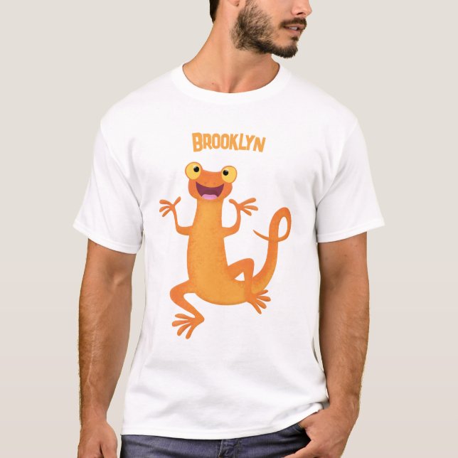 Camiseta Un naranja alegre y lindo bailando (Anverso)