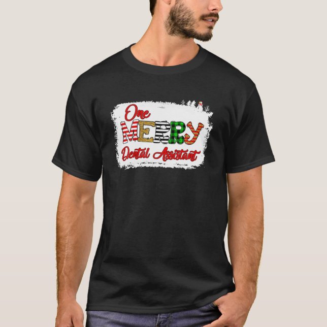 Camiseta Un Navidad de un asistente dental de moras Pajama  (Anverso)