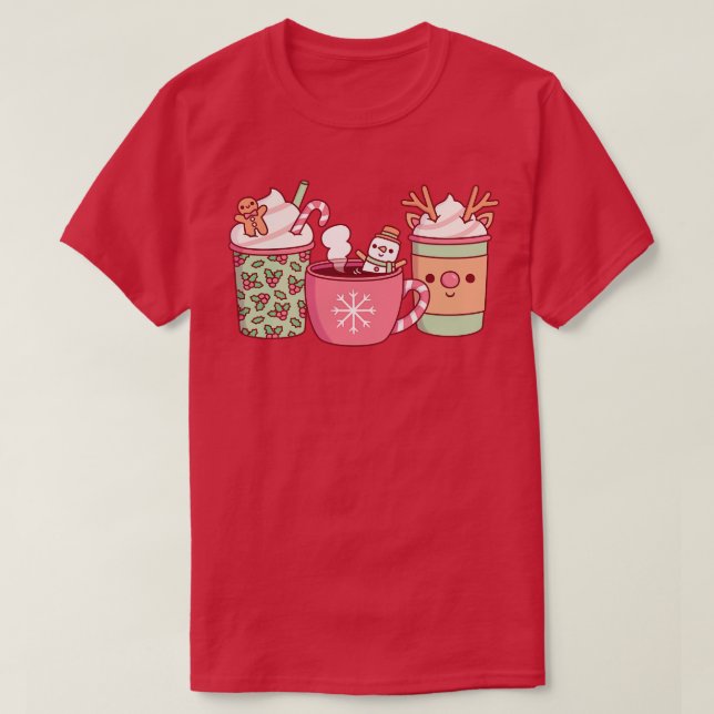 Camiseta Un Navidad lindo bebe café con pan de jengibre y n (Diseño del anverso)