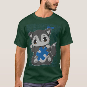 Camiseta Un Negro Claro Y Apoyo Para La Conciencia Del Auti