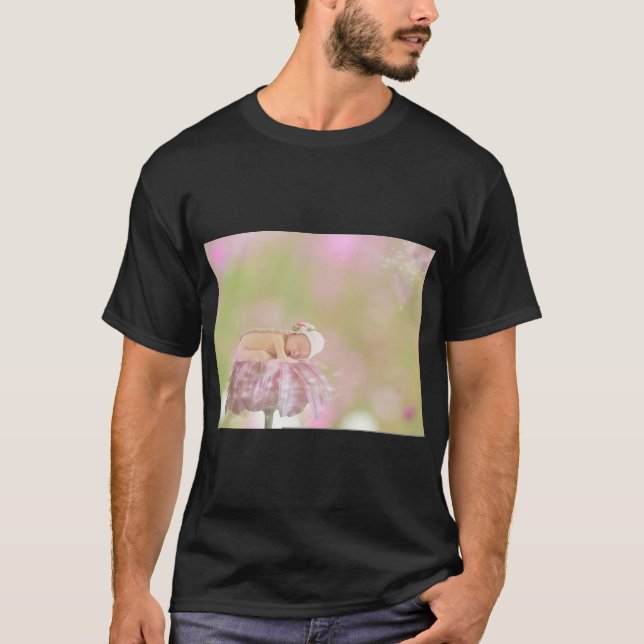 Camiseta Un niño durmiendo en una flor (Anverso)