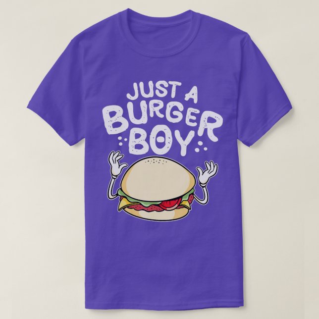 Camiseta Un niño hamburgués y hamburguesa de queso (Diseño del anverso)