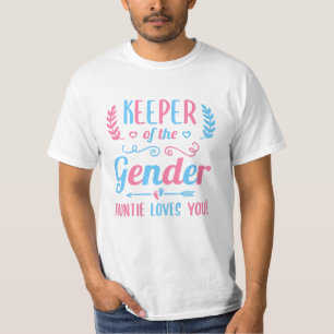 Camiseta Un niño pequeño revela el regalo de la tía de géne