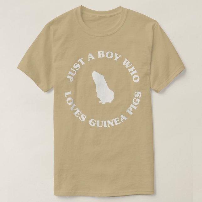 Camiseta Un niño que ama a los cerdos guineanos (Diseño del anverso)