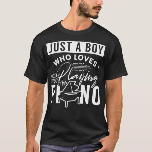 Camiseta Un Niño Que Ama Jugar El Piano (2)
