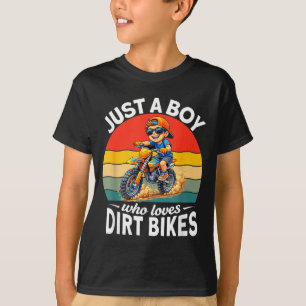 Camiseta Un niño que ama las motos de cross enduro para niñ