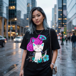 Camiseta Un nuevo diseño de amante de gatos colorido y de m