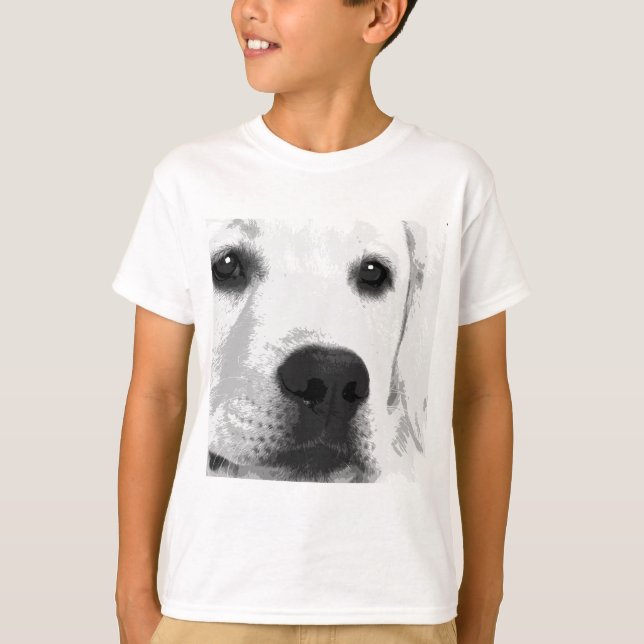 Camiseta Un nuevo labrador blanco y negro (Anverso)