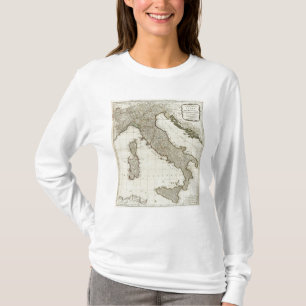 Camiseta Un nuevo mapa de Italia con las islas de Sicilia