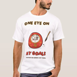 Camiseta Un Ojo en Mis Metas Daruma Deseo Establecimiento d