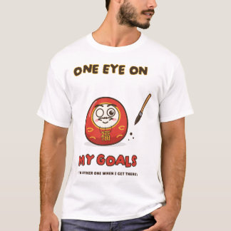 Camiseta Un Ojo en Mis Metas Daruma Deseo Establecimiento d