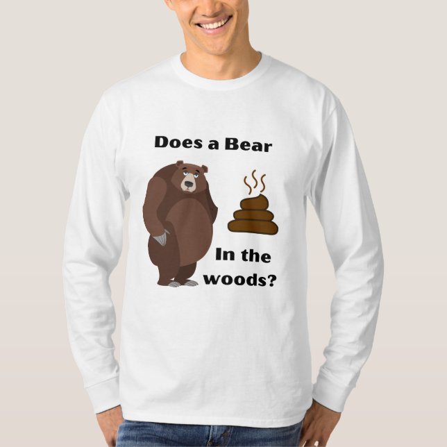 Camiseta ¿Un oso caña en el bosque? (Anverso)