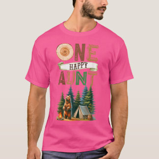 Camiseta Un oso de campamento de cumpleaños de tía Camper