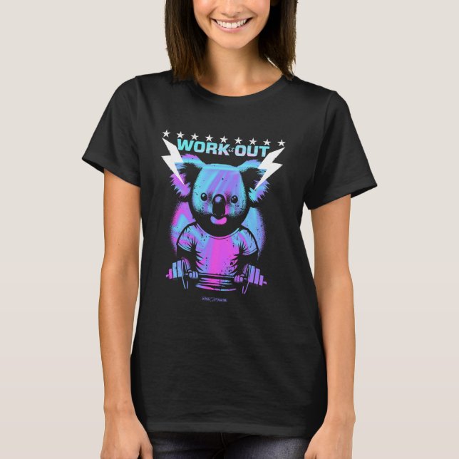 CAMISETA UN OSO DE KOALA GIMNASIO - VIBAS DIVERTIDAS DE EJE (Anverso)