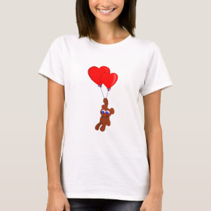 Camiseta Un oso de peluche sosteniendo globos con forma de 