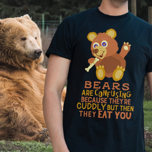 Camiseta Un Oso Gracioso Y Luego Te Comen Humor Animal (Subido por el creador)