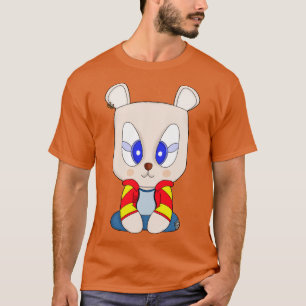Camiseta Un oso lindo y elegante con una perforación en el 
