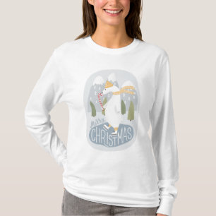 Camiseta Un oso polar Navidad. Animales de invierno diverti