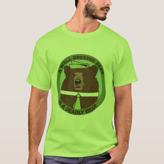 Camiseta Un oso vestido pozo es un oso mortal (Anverso)