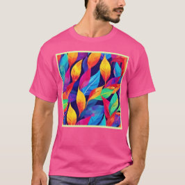 Camiseta Un otoño vibrante deja arte abstracto
