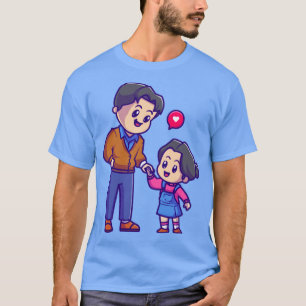 Camiseta Un padre amable con un Personalizado de la pequeña