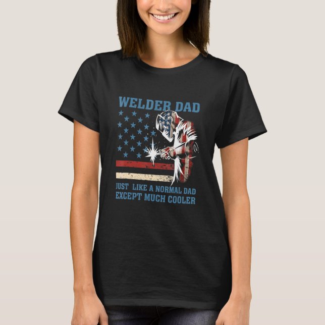 Camiseta Un padre retro-soltero como un padre normal feliz (Anverso)