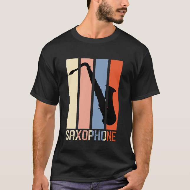 Camiseta Un padre saxofón lindo (Anverso)
