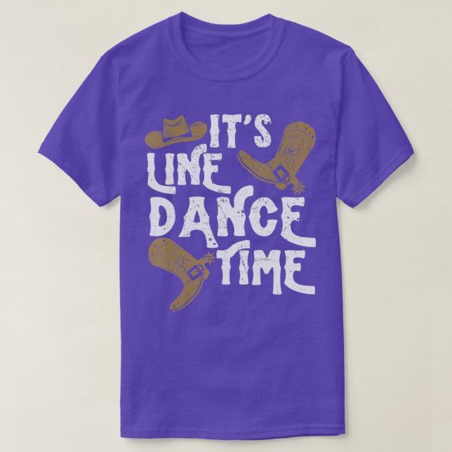 Camiseta Un país de danza en línea divertida bailando con e (Diseño del anverso)