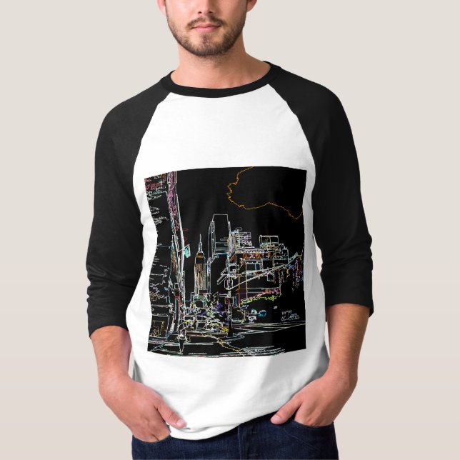 Camiseta Un paisaje colorido en Manhattan (Anverso)